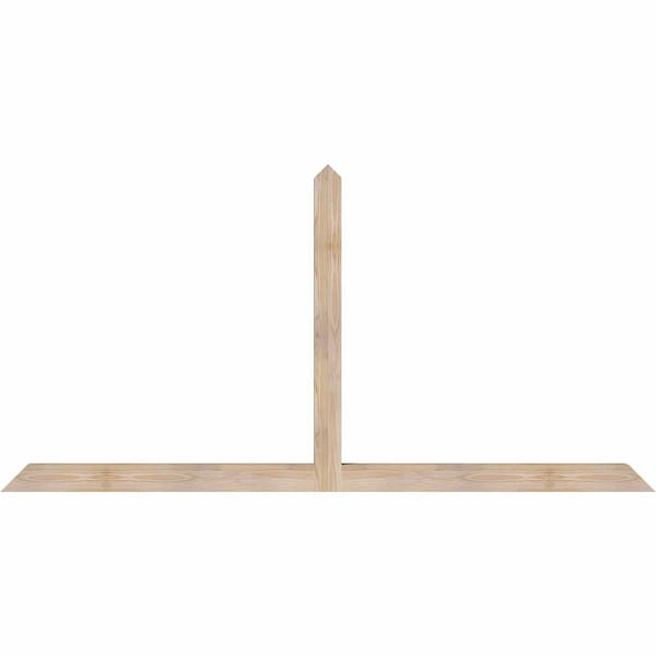 Ekena Millwork Portland Smooth Timber Gable Bracket, Douglas Fir, 84"W x 42"H x 3 1/2"D x 3 1/2"F, 12/12 Pitch GBW084X42X0404POR00SDF - main